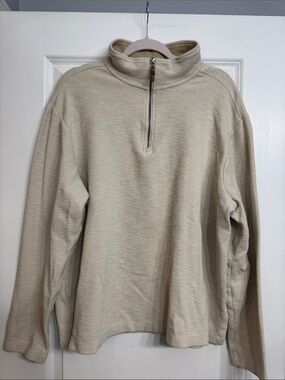 Threshold Men's Zip-Neck Sweater in Beige